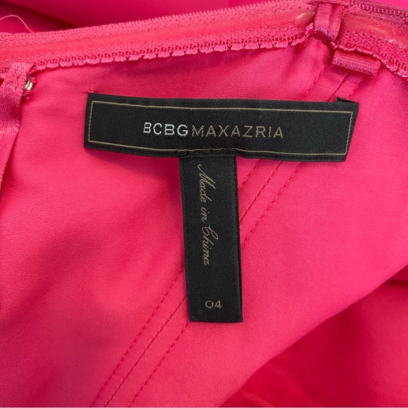 BCBGMAXAZRIA hot pink a-line bustier dress - Picture 5 of 5